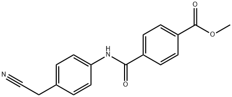 methyl 4-((4-(cyanomethyl)phenyl)carbamoyl)benzoate Structure