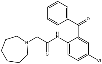 2-(azepan-1-yl)-N-[4-chloro-2-(phenylcarbonyl)phenyl]acetamide Struktur