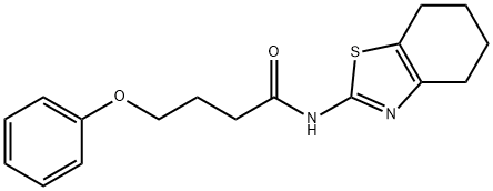 4-phenoxy-N-(4,5,6,7-tetrahydro-1,3-benzothiazol-2-yl)butanamide,524686-03-1,结构式