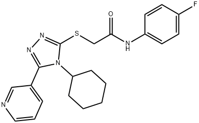 525582-88-1 2-{[4-cyclohexyl-5-(pyridin-3-yl)-4H-1,2,4-triazol-3-yl]sulfanyl}-N-(4-fluorophenyl)acetamide