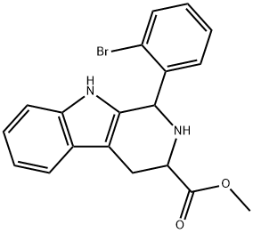 methyl 1-(2-bromophenyl)-2,3,4,9-tetrahydro-1H-pyrido[3,4-b]indole-3-carboxylate Struktur