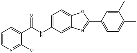 2-chloro-N-[2-(3,4-dimethylphenyl)-1,3-benzoxazol-5-yl]nicotinamide Structure