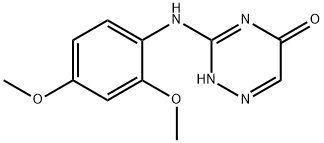 3-(2,4-dimethoxyanilino)-1,2,4-triazin-5(4H)-one Structure