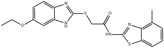 540513-61-9 2-[(5-ethoxy-1H-benzimidazol-2-yl)sulfanyl]-N-(4-methyl-1,3-benzothiazol-2-yl)acetamide