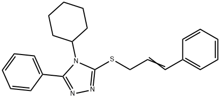 4-cyclohexyl-3-phenyl-5-{[(2E)-3-phenylprop-2-en-1-yl]sulfanyl}-4H-1,2,4-triazole,540514-72-5,结构式