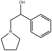 1-苯基-2-(吡咯烷-1-基)乙-1-醇,5407-61-4,结构式