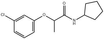 2-(3-chlorophenoxy)-N-cyclopentylpropanamide Structure