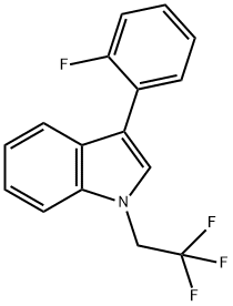 3-(2-Fluorophenyl)-1-(2,2,2-trifluoroethyl)-1H-indole Structure