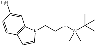 1-(2-(tert-butyldimethylsilyloxy)ethyl)-1H-indol-6-amine 结构式