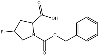 N-CBZ-顺式-4-氟-L-脯氨酸,54769-90-3,结构式