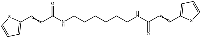 (2E,2'E)-N,N'-hexane-1,6-diylbis[3-(thiophen-2-yl)prop-2-enamide] Struktur