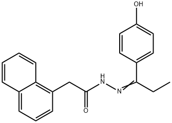 (E)-N'-(1-(4-hydroxyphenyl)propylidene)-2-(naphthalen-1-yl)acetohydrazide Structure