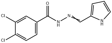 (E)-N'-((1H-pyrrol-2-yl)methylene)-3,4-dichlorobenzohydrazide 结构式