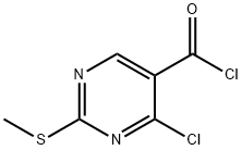 4-Chloro-2-methylmercaptopyrimidine-5-carboxylic acid chloride Structure