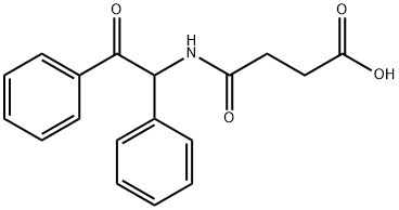4-Oxo-4-[(2-oxo-1,2-diphenylethyl)amino]-butanoic Acid 化学構造式