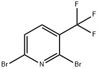 2,6-Dibromo-3-(trifluoromethyl)pyridine 化学構造式