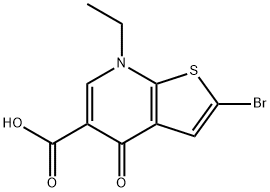 2-Bromo-7-ethyl-4-oxo-4,7-dihydrothieno[2,3-b]pyridine-5-carboxylic acid Structure