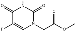 5-Fluorouracil-1-yl acetic acid methyl ester 化学構造式