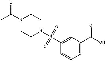 3-((4-乙酰哌嗪-1-基)磺酰基)苯甲酸, 568577-57-1, 结构式