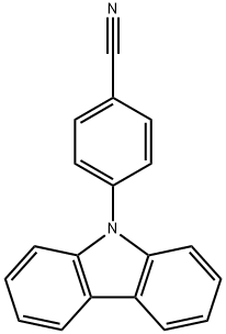 9-(4-シアノフェニル)-9H-カルバゾール 化学構造式