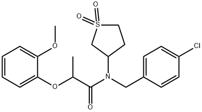 N-(4-chlorobenzyl)-N-(1,1-dioxidotetrahydrothiophen-3-yl)-2-(2-methoxyphenoxy)propanamide Structure