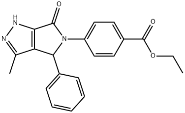 ethyl 4-(3-methyl-6-oxo-4-phenyl-2,6-dihydropyrrolo[3,4-c]pyrazol-5(4H)-yl)benzoate Structure