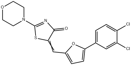 (5E)-5-{[5-(3,4-dichlorophenyl)furan-2-yl]methylidene}-2-(morpholin-4-yl)-1,3-thiazol-4(5H)-one Structure