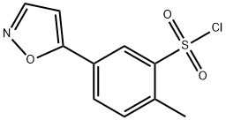 5-(isoxazol-5-yl)-2-methylbenzene-1-sulfonyl chloride Struktur