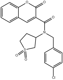 N-(4-chlorobenzyl)-N-(1,1-dioxidotetrahydrothiophen-3-yl)-2-oxo-2H-chromene-3-carboxamide Structure
