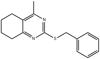 2-(benzylsulfanyl)-4-methyl-5,6,7,8-tetrahydroquinazoline 结构式