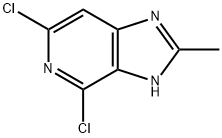 4,6-dichloro-2-methyl-3H-imidazo[4,5-c]pyridine 化学構造式