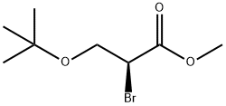 Propanoic acid, 2-bromo-3-(1,1-dimethylethoxy)-, methyl ester, (2S)-
 化学構造式