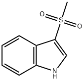 3-メタンスルホニル-1H-インドール 化学構造式