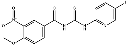 N-[(5-iodopyridin-2-yl)carbamothioyl]-4-methoxy-3-nitrobenzamide Structure