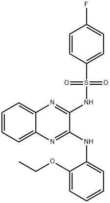 N-{3-[(2-ethoxyphenyl)amino]quinoxalin-2-yl}-4-fluorobenzenesulfonamide Struktur