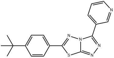 6-(4-tert-butylphenyl)-3-(pyridin-3-yl)[1,2,4]triazolo[3,4-b][1,3,4]thiadiazole Structure