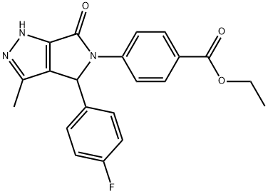 ethyl 4-(4-(4-fluorophenyl)-3-methyl-6-oxo-4,6-dihydropyrrolo[3,4-c]pyrazol-5(1H)-yl)benzoate Structure