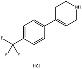 4-(4-(三氟甲基)苯基)-1,2,3,6-四氢吡啶盐酸盐 结构式