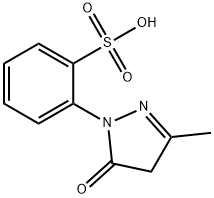 2-(4,5-Dihydro-3-methyl-5-oxo-1H-pyrazol-1-yl)benzenesulfonic acid Structure