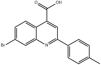 7-bromo-2-(p-tolyl)quinoline-4-carboxylic acid Struktur