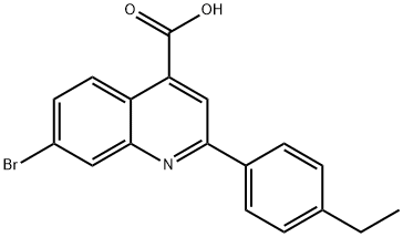 7-bromo-2-(4-ethylphenyl)quinoline-4-carboxylic acid 化学構造式