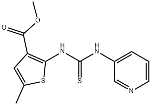 methyl 5-methyl-2-(3-(pyridin-3-yl)thioureido)thiophene-3-carboxylate Structure