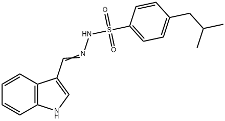 (E)-N'-((1H-indol-3-yl)methylene)-4-isobutylbenzenesulfonohydrazide Structure