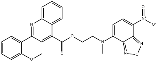 2-(methyl(7-nitrobenzo[c][1,2,5]oxadiazol-4-yl)amino)ethyl 2-(2-methoxyphenyl)quinoline-4-carboxylate Structure