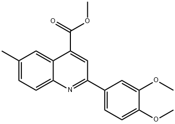 methyl 2-(3,4-dimethoxyphenyl)-6-methylquinoline-4-carboxylate Structure