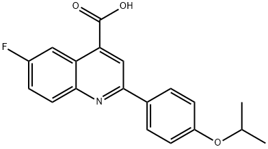 6-fluoro-2-(4-isopropoxyphenyl)quinoline-4-carboxylic acid Struktur