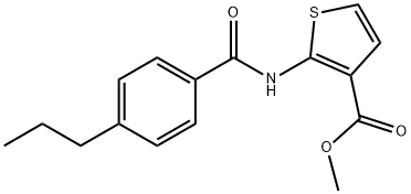 methyl 2-(4-propylbenzamido)thiophene-3-carboxylate Structure