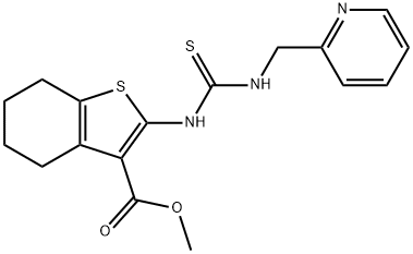 methyl 2-(3-(pyridin-2-ylmethyl)thioureido)-4,5,6,7-tetrahydrobenzo[b]thiophene-3-carboxylate Structure