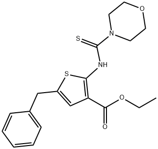 ethyl 5-benzyl-2-(morpholine-4-carbothioamido)thiophene-3-carboxylate Structure