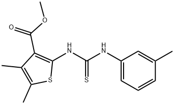 methyl 4,5-dimethyl-2-(3-(m-tolyl)thioureido)thiophene-3-carboxylate Structure